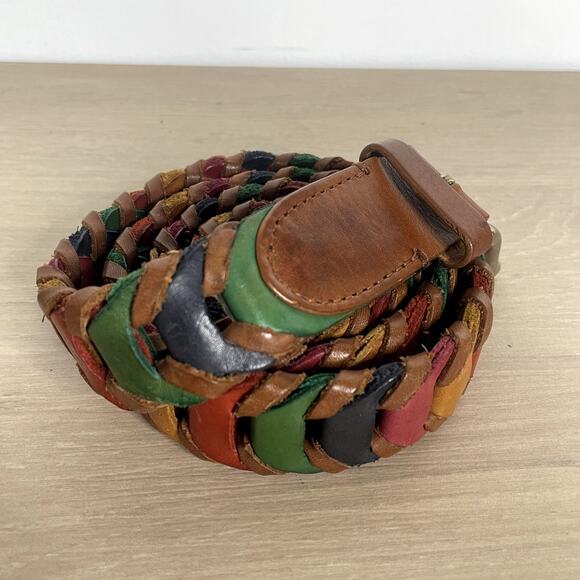 Cole Haan Leather Chain link belt multicolor L/38 unisex - Picture 4 of 8